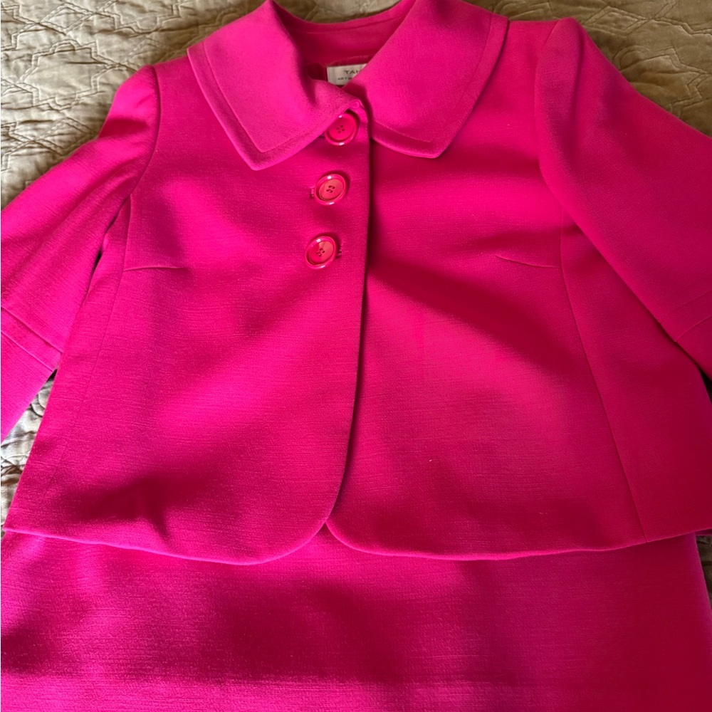 Tahari NWT Vibrant Pink Skirt and Jacket Suit - Picture 2 of 3